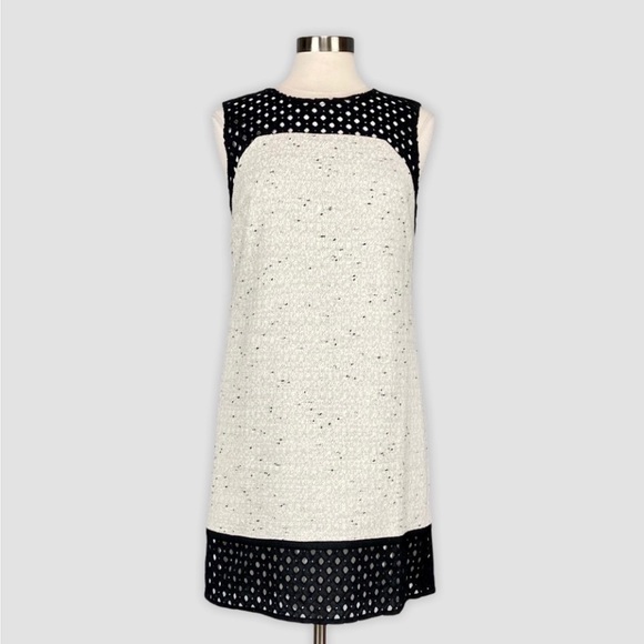 CLOSET CLOSING!!!🌳ANN TAYLOR🌳TEXTURED MINI MOD SHIFT DRESS - Picture 2 of 12